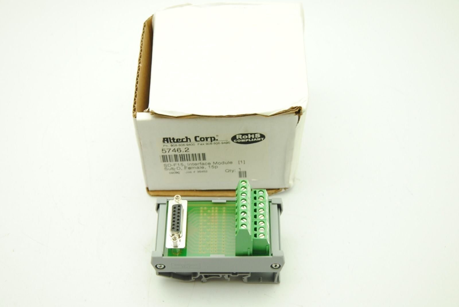 Altech Corp. SD-F15, SD-F15 Interface Module Sub-D, Female 15p, New