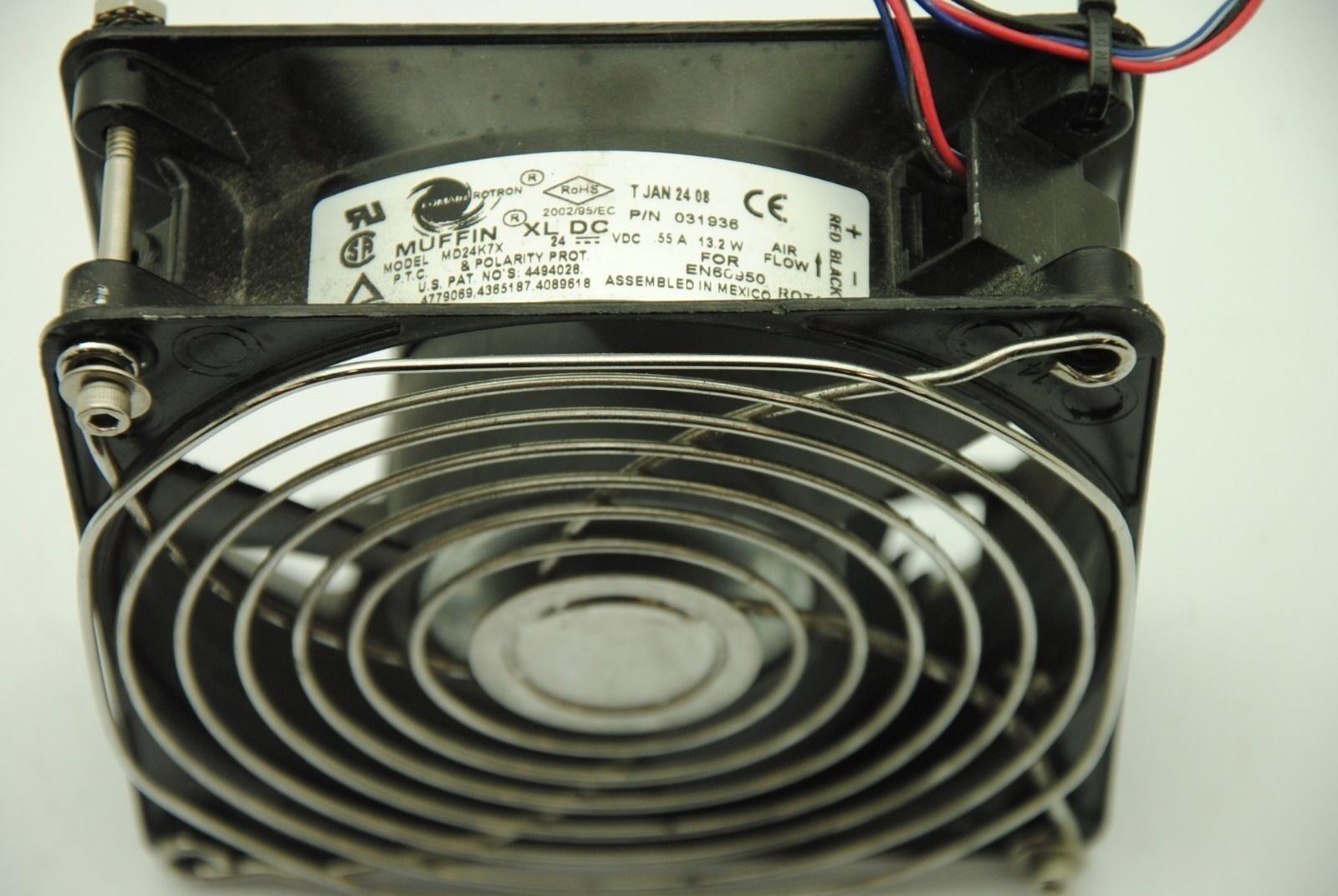 Comair Rotron MD24K7X P/N 031936, 4-1/2" Fan Assembly 24VDC .55A 13.2W