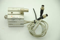 SMC CDQSB25-10S Pnumatic Compact Cylinder Spring Return 2x D-M9P sensors .375"