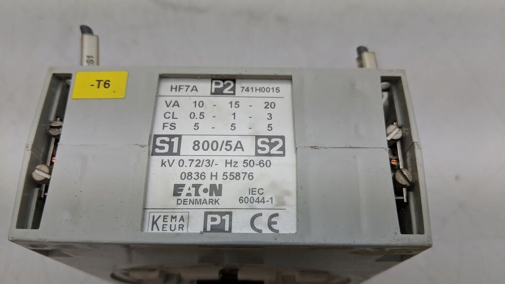 EATON HF70A 741H0015 Inductive Current Transducer 800/5A kV 0.72/3/ 50-60Hz