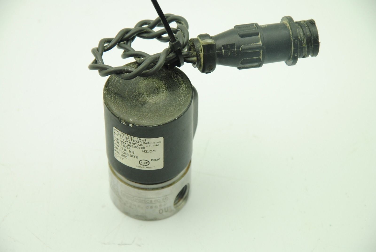 PETER PAUL 22X06390GP, Solenoid Valve 24V 9.5W 250PSI 3/32 Orifice
