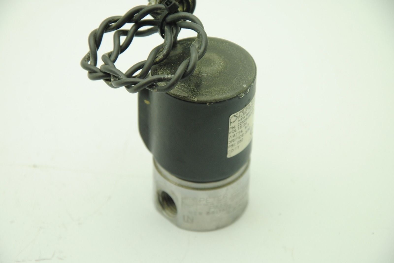 PETER PAUL 22X06390GP, Solenoid Valve 24V 9.5W 250PSI 3/32 Orifice