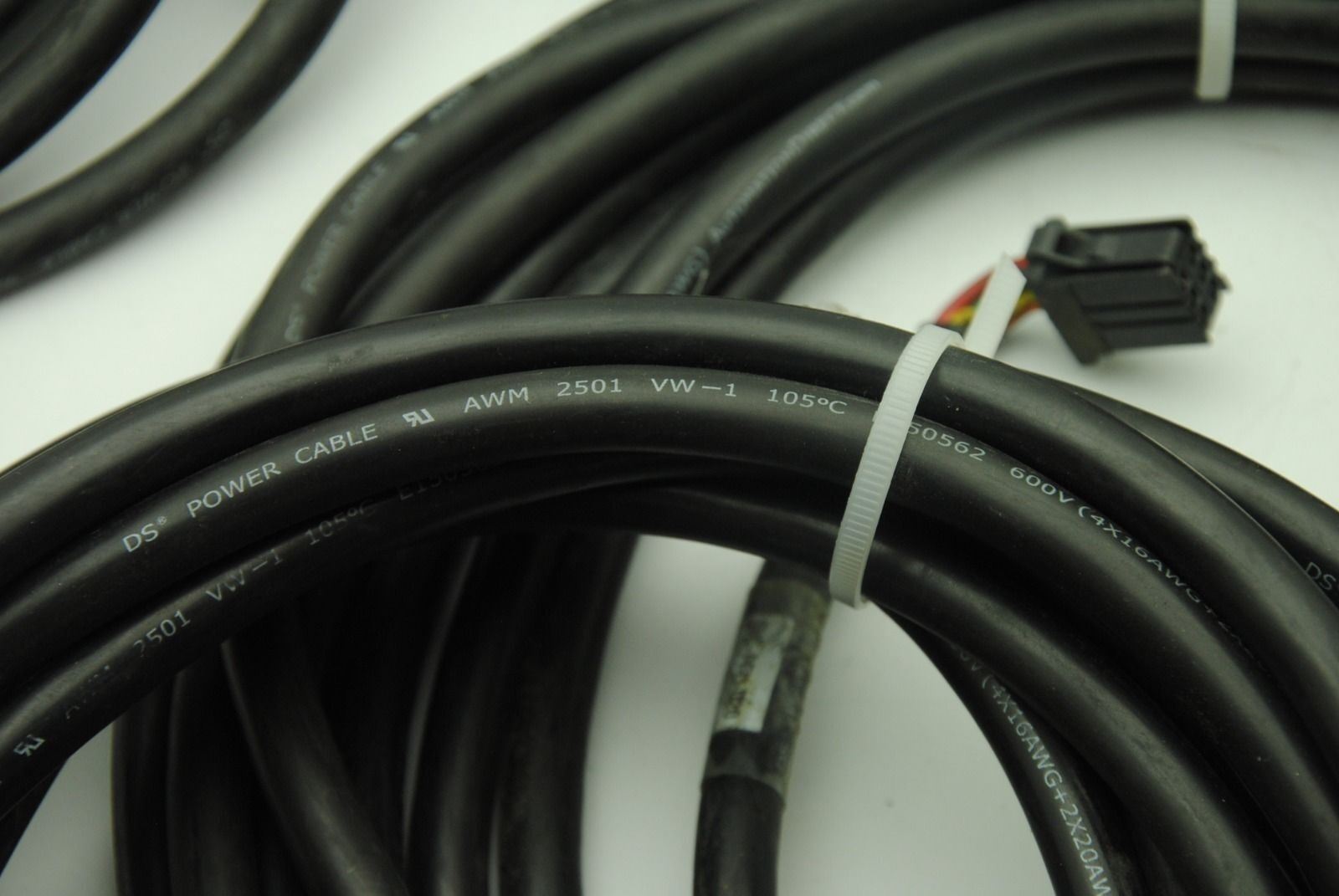 DS Power Cable AWM 2501, VW-1 E150562 600V, Copper Cable w/ connector, Lot of 6