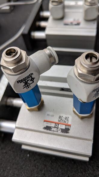LOT of 6 SMC EMGQM 20-20 Guided Pneumatic Slide Cylinder 20mm travel 6mm ports