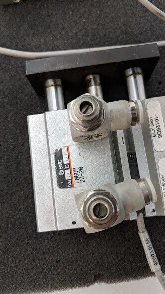 LOT of 6 SMC EMGQM 20-20 Guided Pneumatic Slide Cylinder 20mm travel 6mm ports