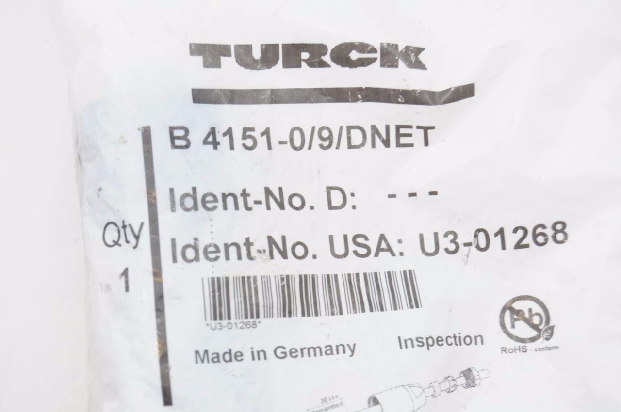 Turck U3-01273 5-Pin Male And U3-01268 5-Pin Female Mated Connectors NEW