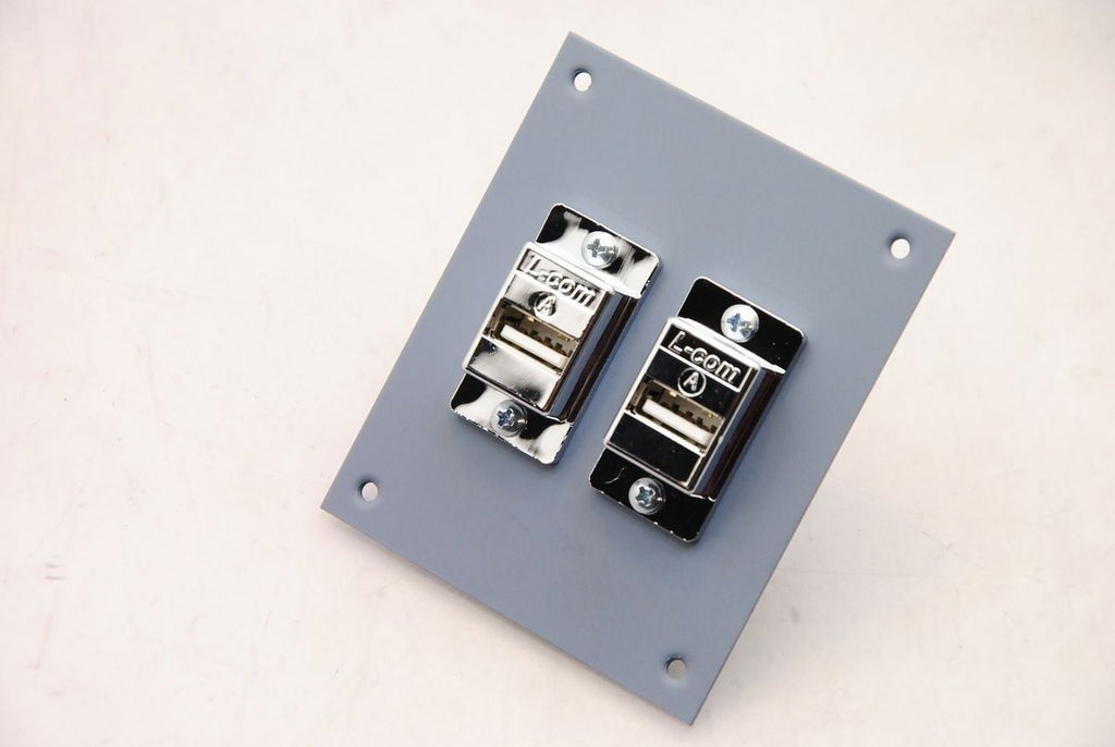 L-Com USP2ECF-UABS USB B to A  2 pack w/Panel Mount  ***BRAND NEW***