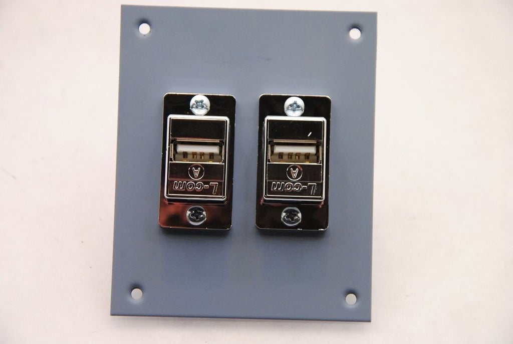 L-Com USP2ECF-UABS USB B to A  2 pack w/Panel Mount  ***BRAND NEW***