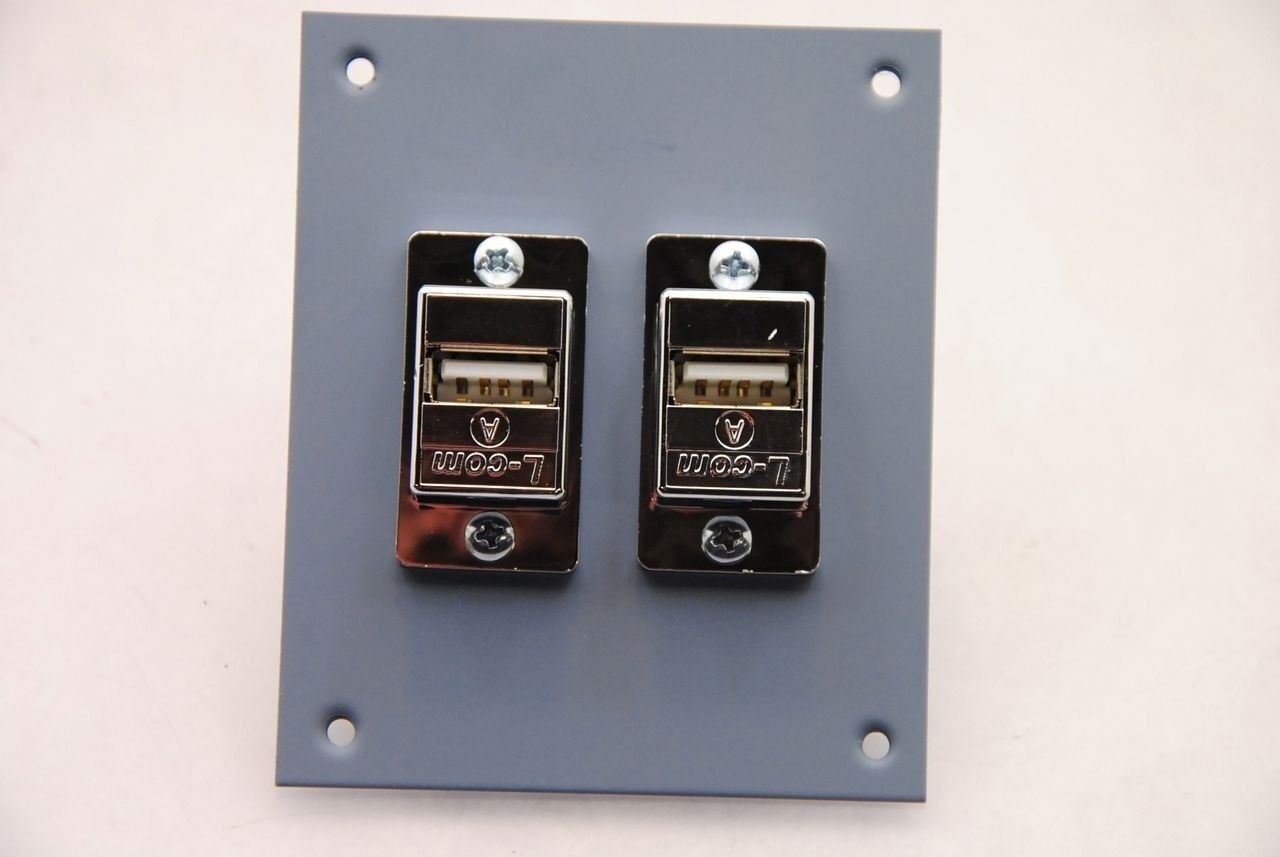 L-Com USP2ECF-UABS USB B to A  2 pack w/Panel Mount  ***BRAND NEW***