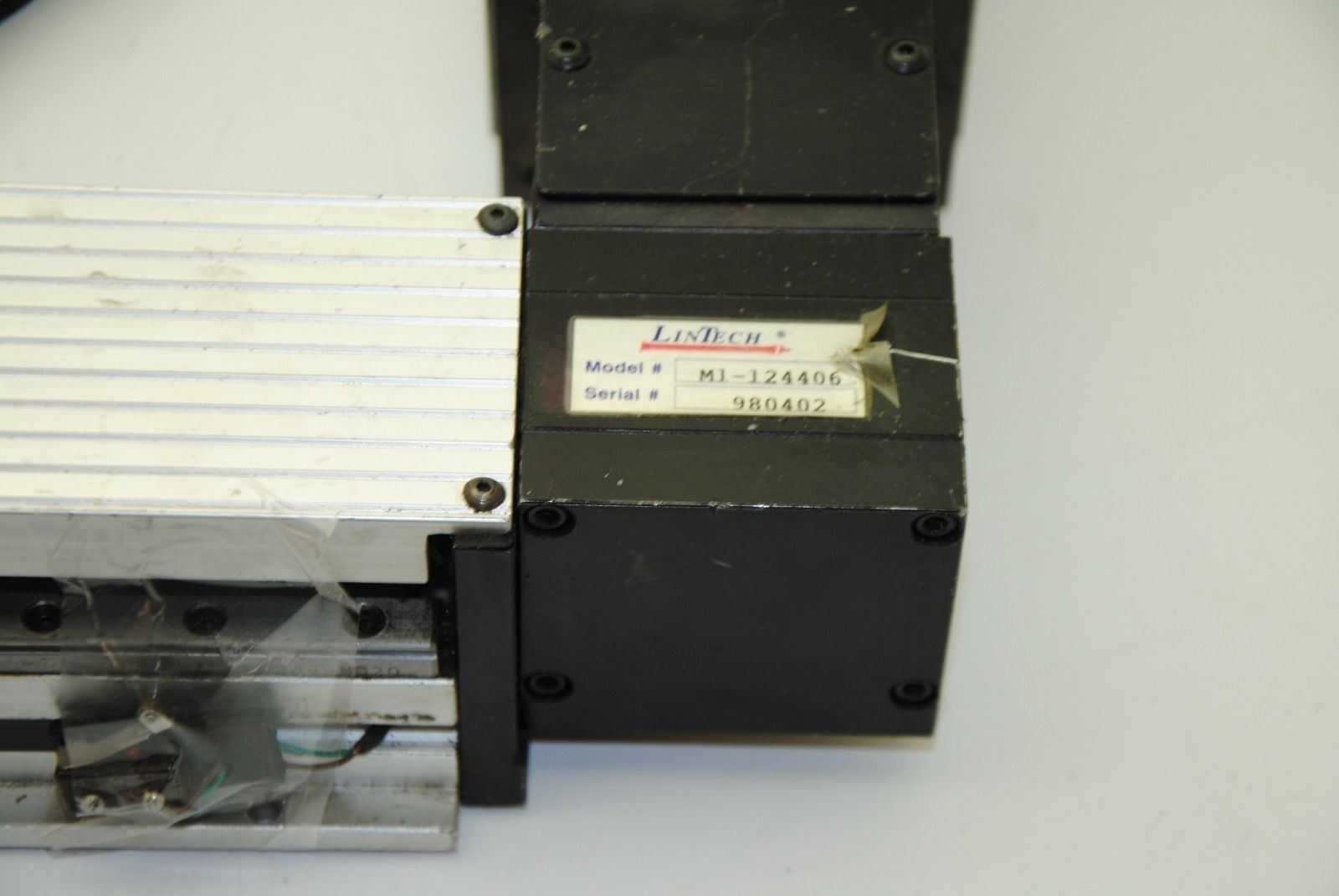 Lintech M1-124406 Belt Driven Linear Rail Actuator w/ PX34-003 Bayside Gearhead