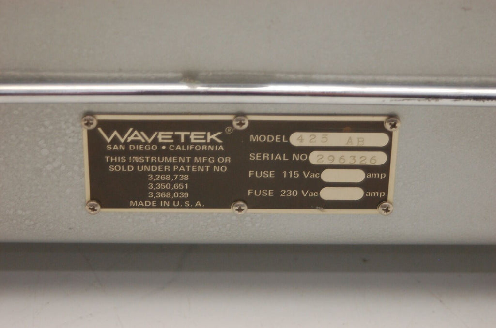 Wavetek 424-BC & 425-AB Transmission Level Test Set, 115/230 Vac
