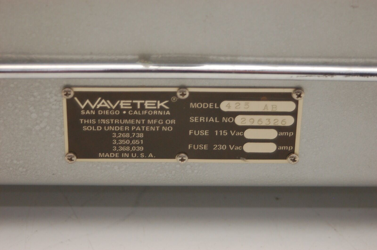 Wavetek 424-BC & 425-AB Transmission Level Test Set, 115/230 Vac