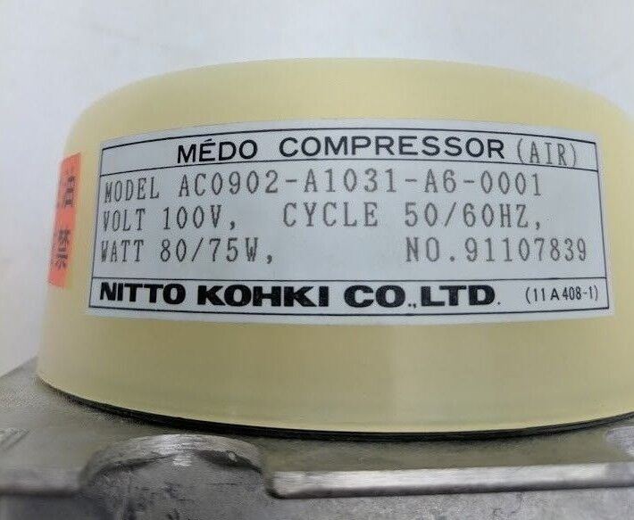 Nitto Kohki Medo Compressor Vacuum Linear Air Pump Ac0902-A1031 100V 50/60Hz NEW