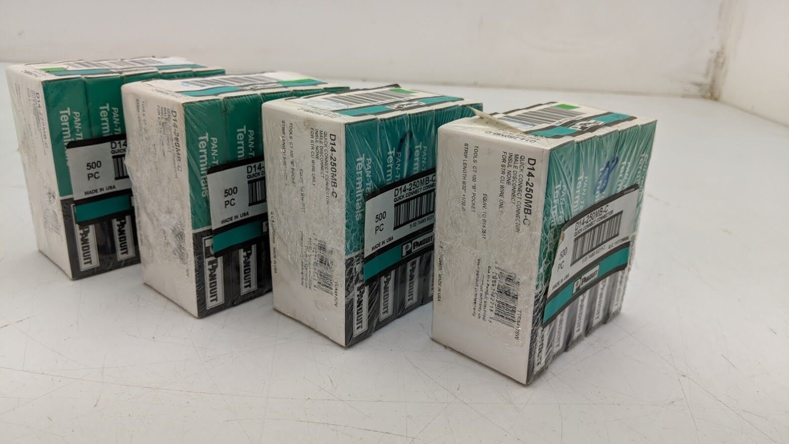 2000 Panduit Quick Connect Terminal Male Disconnect D14-250MB-C 4 Sealed Boxes