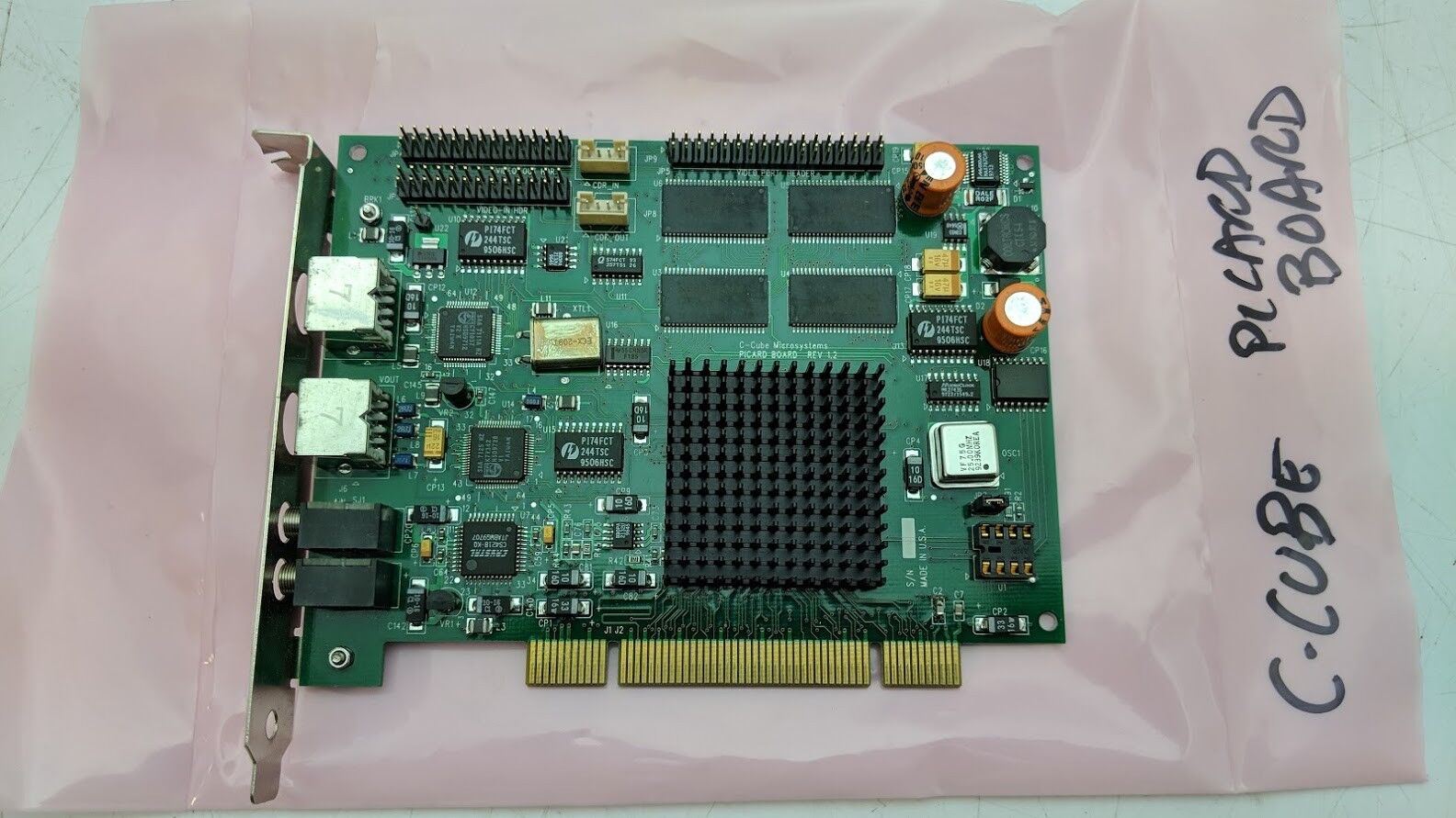 C-Cube Microsystems PICARD BOARD Rev1.2 PCI Computer Video Data Acquisition Card