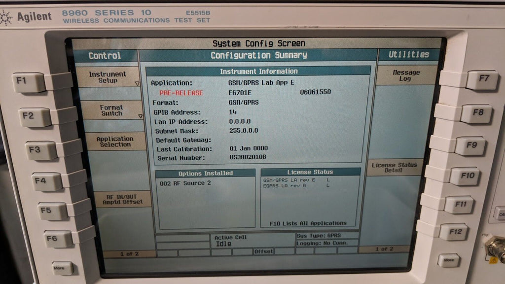 Agilent E5515B/A Wireless Communication Test Set Pattern Generator
