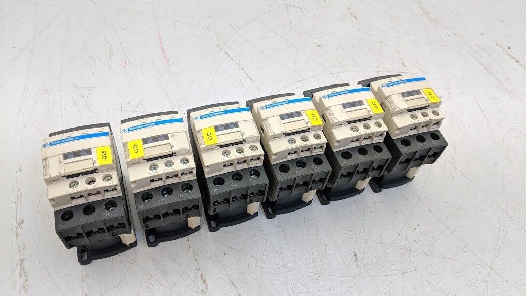6x Telemecanique Schneider Electric 3 Pole 3PH Contactor LC1D38 9-18kW 120V Coil