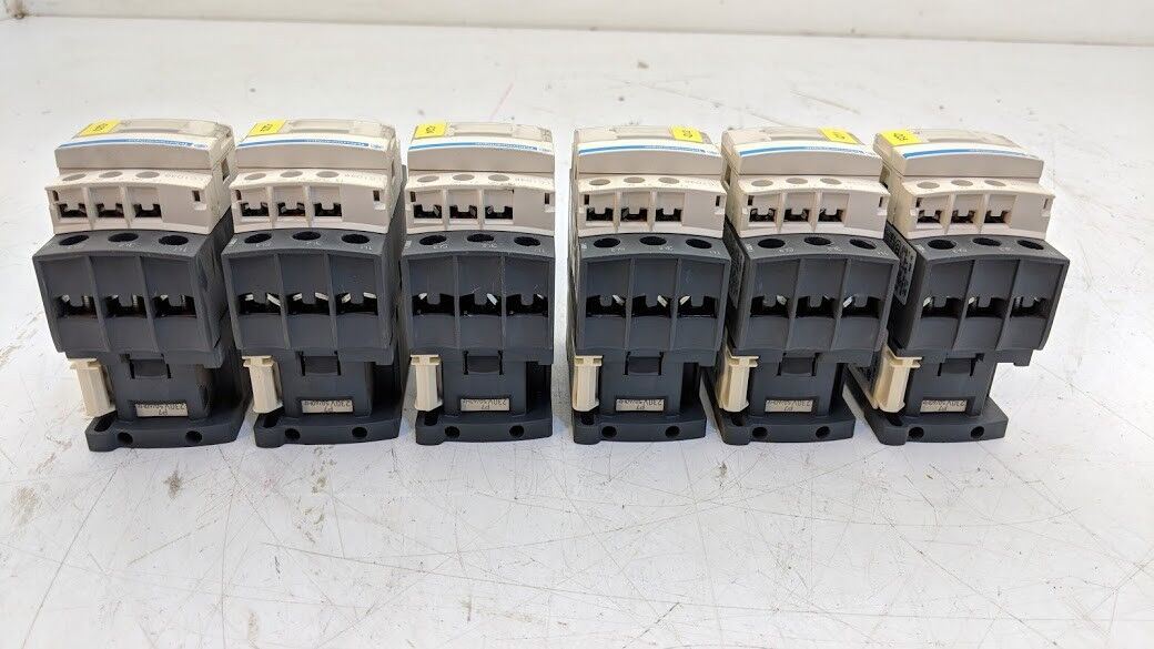 6x Telemecanique Schneider Electric 3 Pole 3PH Contactor LC1D38 9-18kW 120V Coil