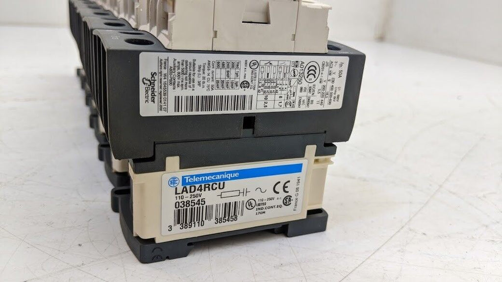 6x Telemecanique Schneider Electric 3 Pole 3PH Contactor LC1D38 9-18kW 120V Coil