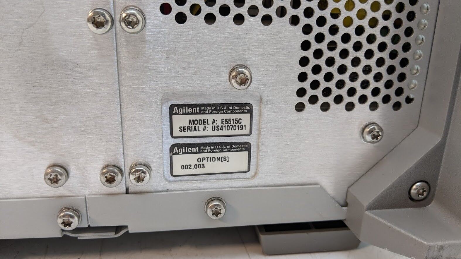 Agilent E5515C 8960 Series 10 Wireless Comm Test Set Pattern Generator 002 003