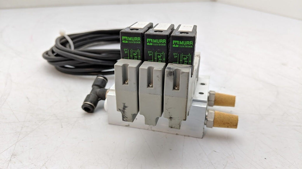 3x SMC SY5140-5DZ Base Mount Solenoid Valves 0.15~0.7MPa 5 Port 2 Position 24VDC
