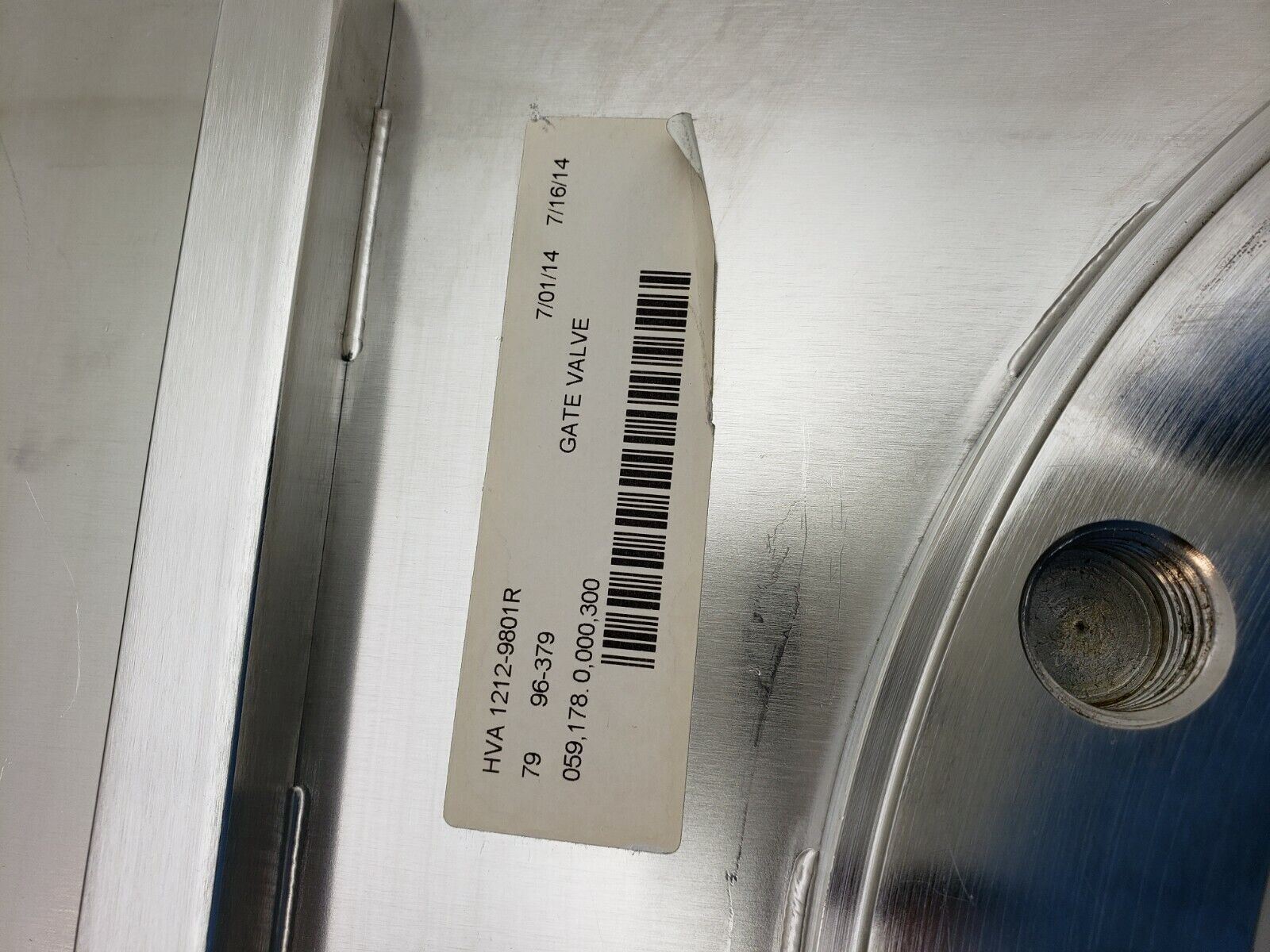 High Vacuum Apparatus 8" Stainless Steel Pneumatic Air Gate Valve Series 11000