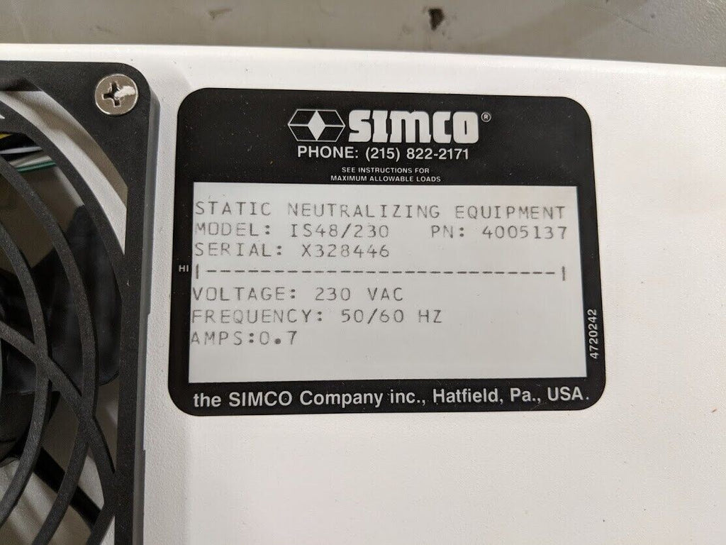 Richmond Simco Intellistat 48 Air Ionizer IS48/230 230VAC 0.7A 4005137 FreeShip