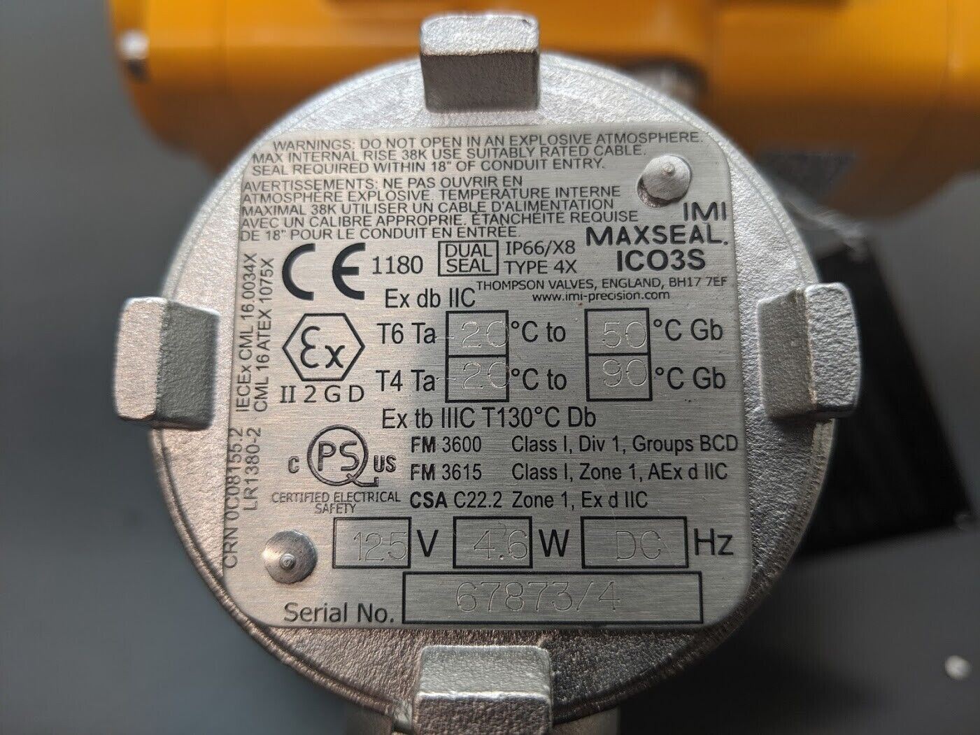 ELO Matic F0040U Pnumatic Actuated Swagelok SS-T63MS8 1000PSI Ball Valve ICO3S