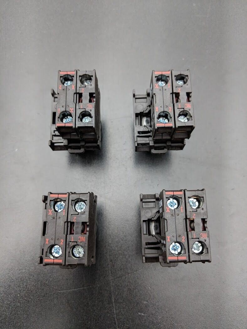 4x Red Eaton Momentary Contact Machine Control Push Button 2 Pole 22mm M22-LED