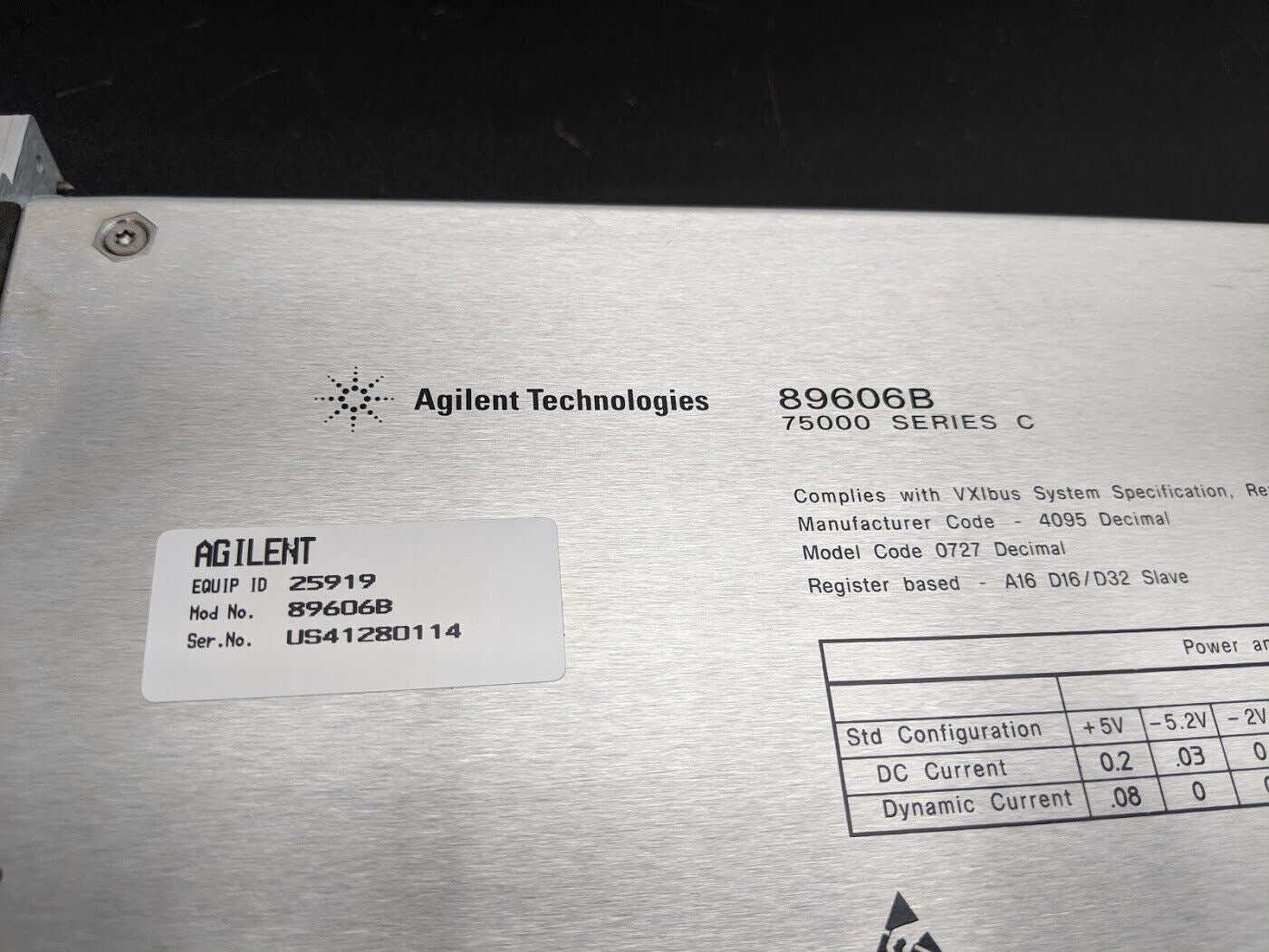 HP Agilent VXI 89606B Baseband Input Modules for Vector Signal Analyzer