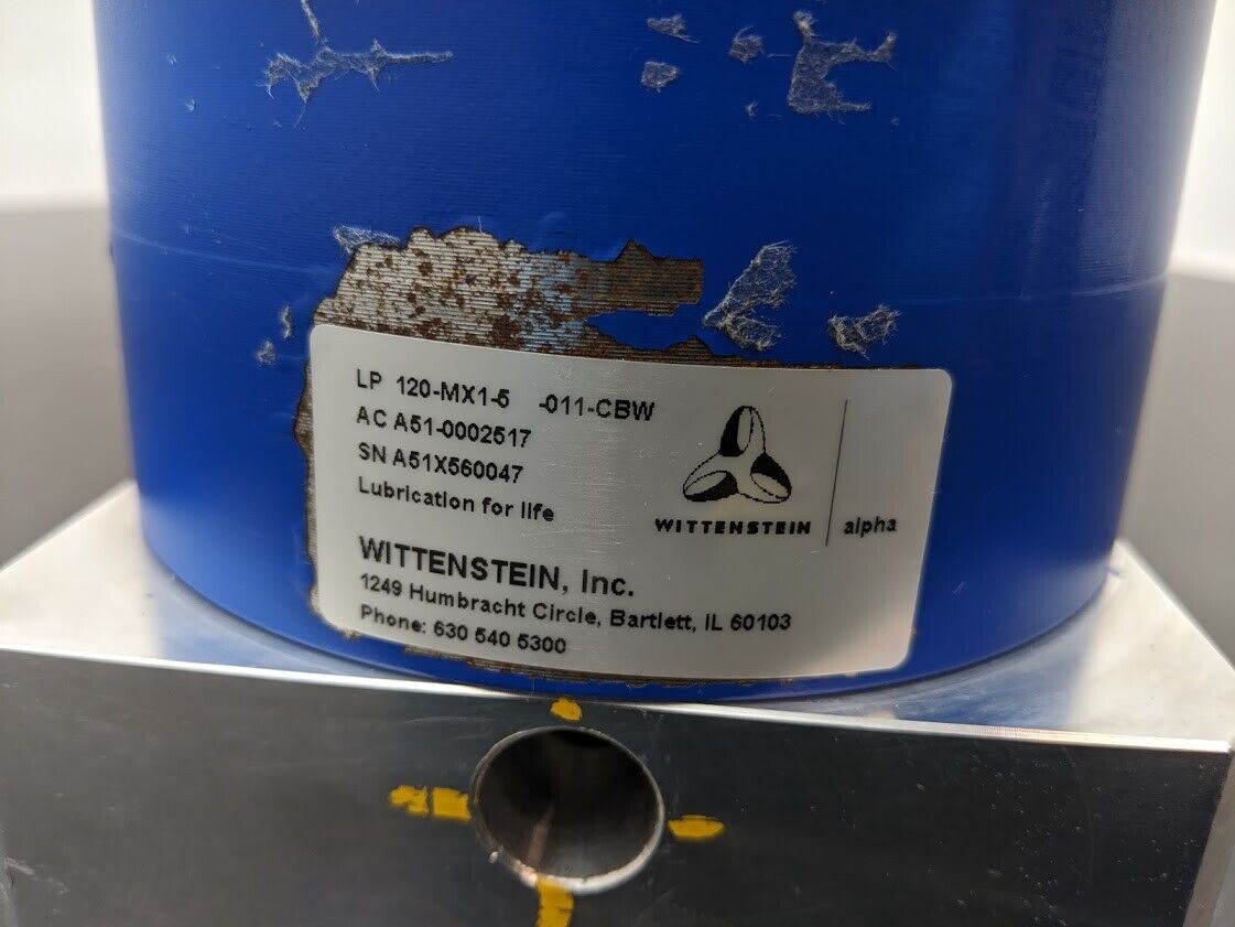 Alpha Wittenstein LP 120-MX15-MX1-5-011-CBW i= 5:1 120mm Gearhead 32mm Shaft