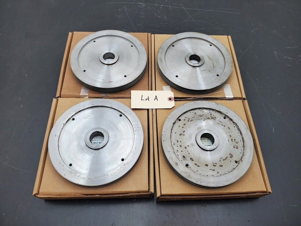 4x Turner Grooved 8" Diamond Plated Grinding Wheel Sapphire Prep (A)