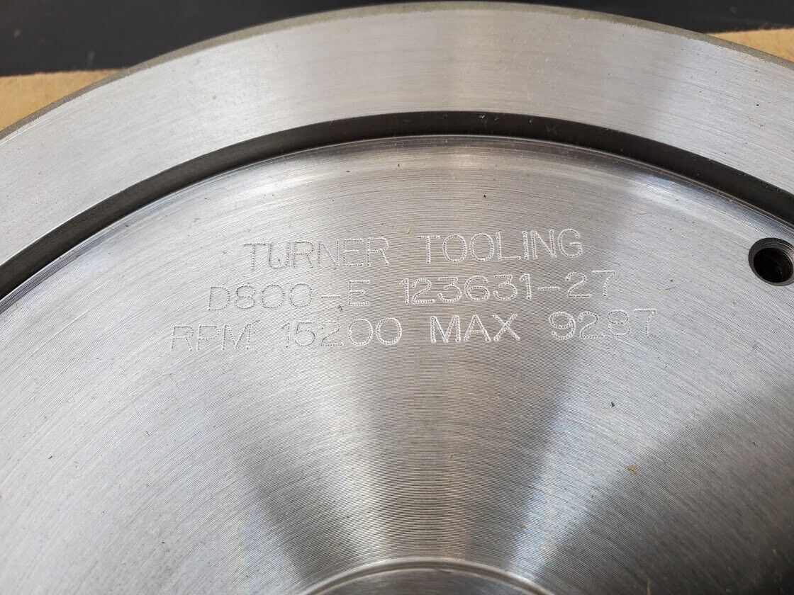 4x Turner Grooved 8" Diamond Plated Grinding Wheel Sapphire 800 Grit (F)