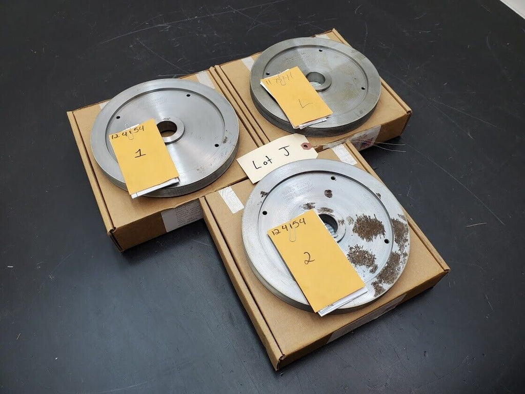 3x Turner Grooved 8" Diamond Plated Grinding Wheel Sapphire 800 Grit (J)