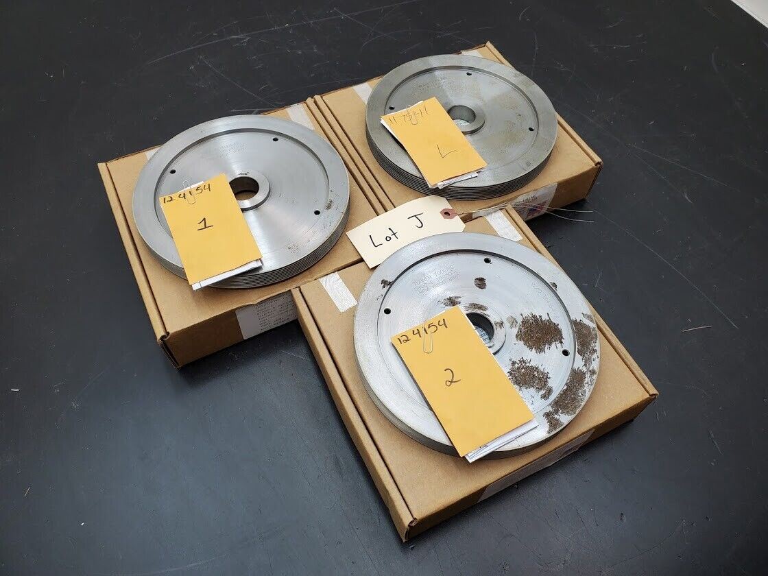 3x Turner Grooved 8" Diamond Plated Grinding Wheel Sapphire 800 Grit (J)