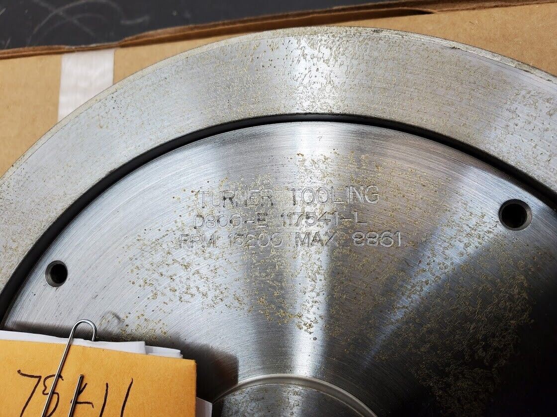 3x Turner Grooved 8" Diamond Plated Grinding Wheel Sapphire 800 Grit (J)