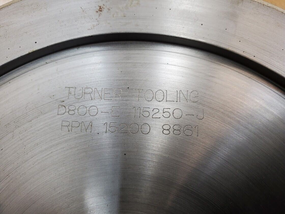 3x Turner Grooved 8" Diamond Plated Grinding Wheel Sapphire 800 Grit (J)