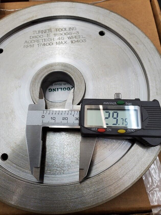 3x Turner Grooved 8" Diamond Plated Grinding Wheel 3x Profiles 800 Grit K