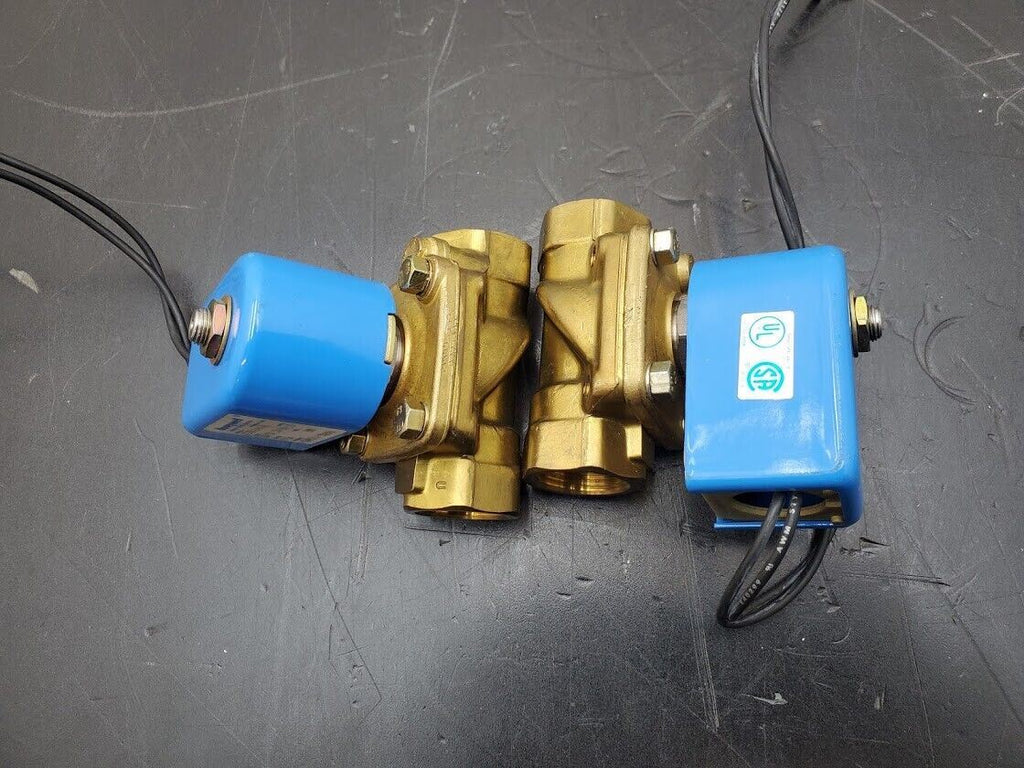 2x HONEYWELL Brass Solenoid Valve 2-Way 120VAC 0-230PSI 10W 705N6A1A