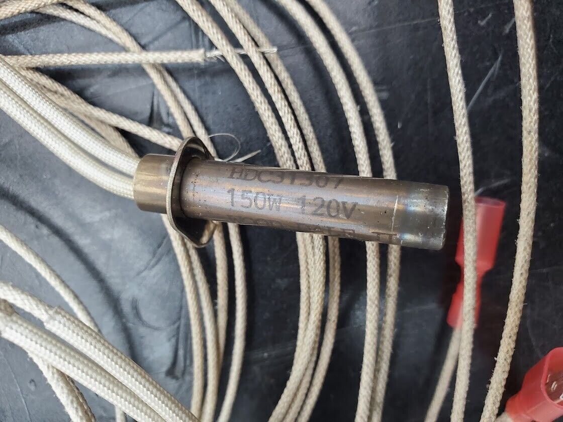 8x Tempco Cartridge Heater HDC31307 150W 120VAC 24" lead New/Used