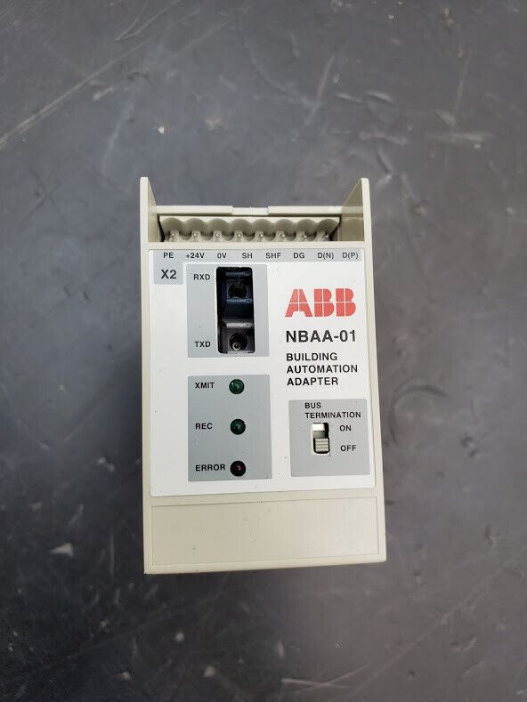 ABB NBAA-01 Building Automation Adapter Fiber Optic 24VDC DIN Rail Mount