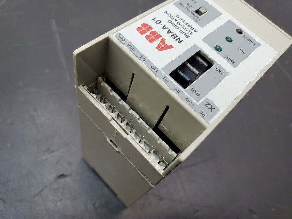 ABB NBAA-01 Building Automation Adapter Fiber Optic 24VDC DIN Rail Mount