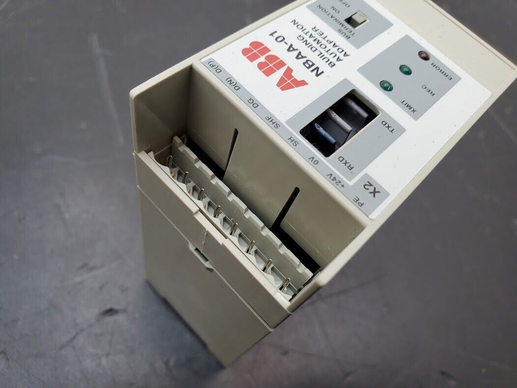 ABB NBAA-01 Building Automation Adapter Fiber Optic 24VDC DIN Rail Mount