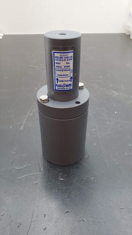 Plast-O-Matic RVT100V-PV 1" PVC Adjustable Back Pressure Relief Valve FNPT