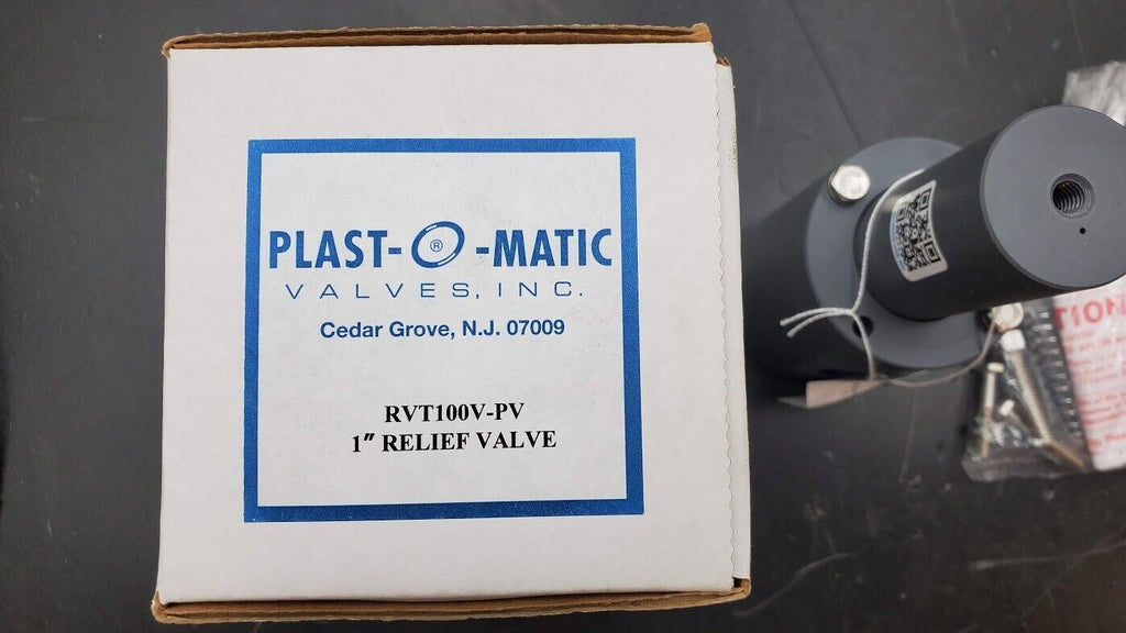 Plast-O-Matic RVT100V-PV 1" PVC Adjustable Back Pressure Relief Valve FNPT