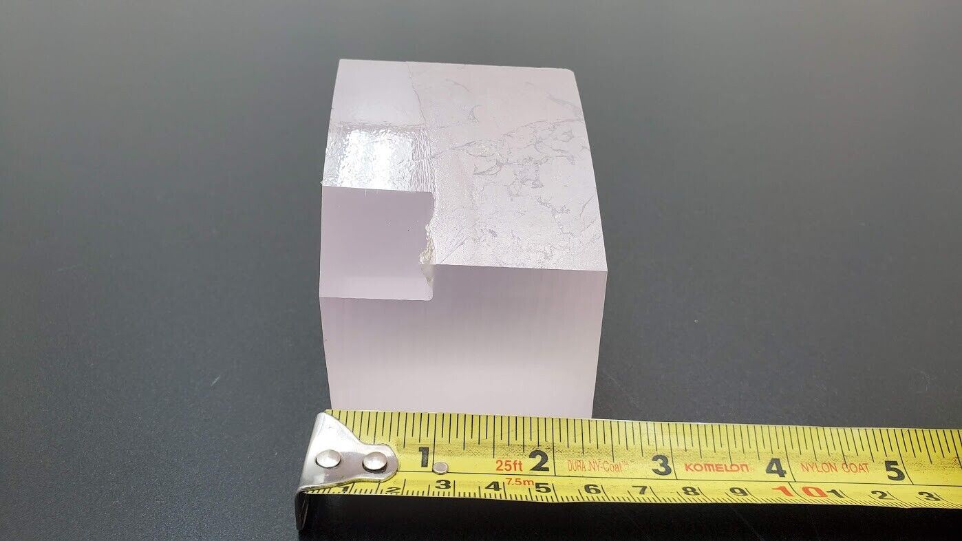 Industrial Crystal Synthetic Sapphire Ingot 1.85 Pounds (D)