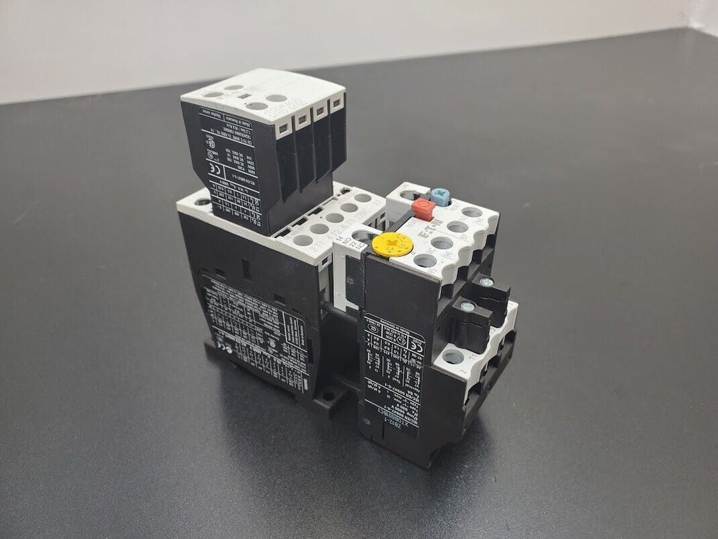 Eaton DILM9-01 24V Coil 3PH 690V 20A Contactor 4 Pole ZB12-1 Overload Relay +Aux
