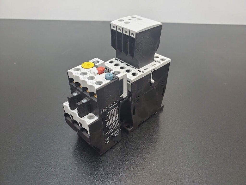 Eaton DILM9-01 24V Coil 3PH 690V 20A Contactor 4 Pole ZB12-1 Overload Relay +Aux