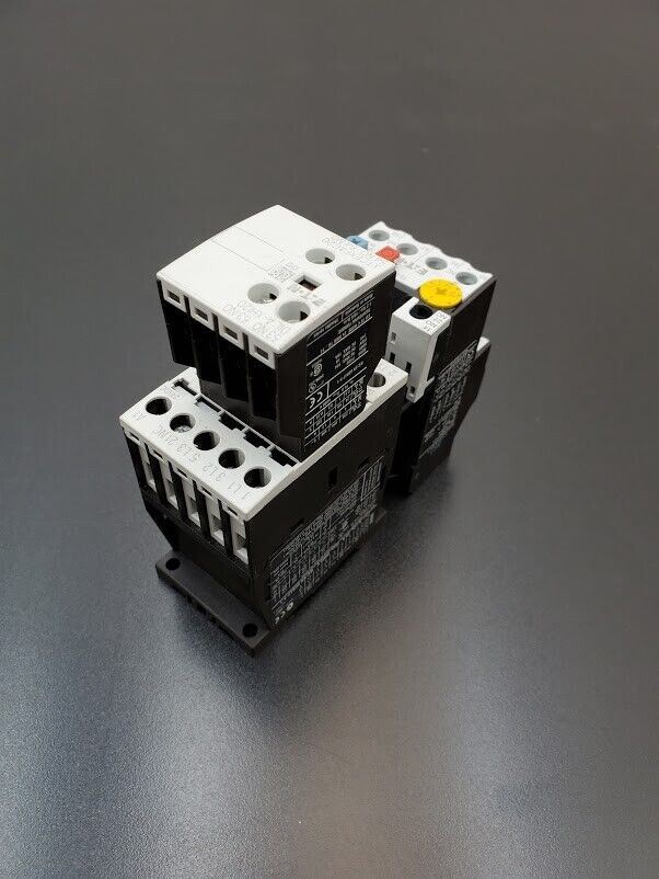 Eaton DILM9-01 24V Coil 3PH 690V 20A Contactor 4 Pole ZB12-1 Overload Relay +Aux