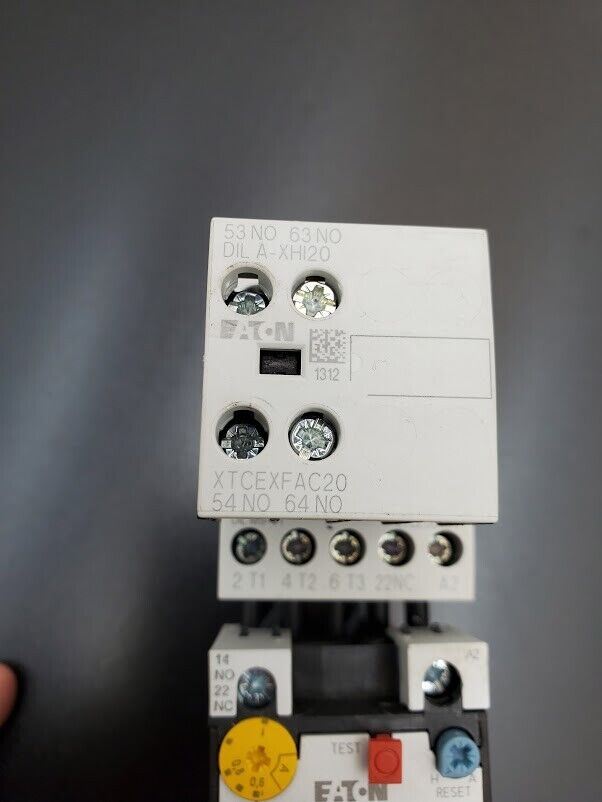 Eaton DILM9-01 24V Coil 3PH 690V 20A Contactor 4 Pole ZB12-1 Overload Relay +Aux